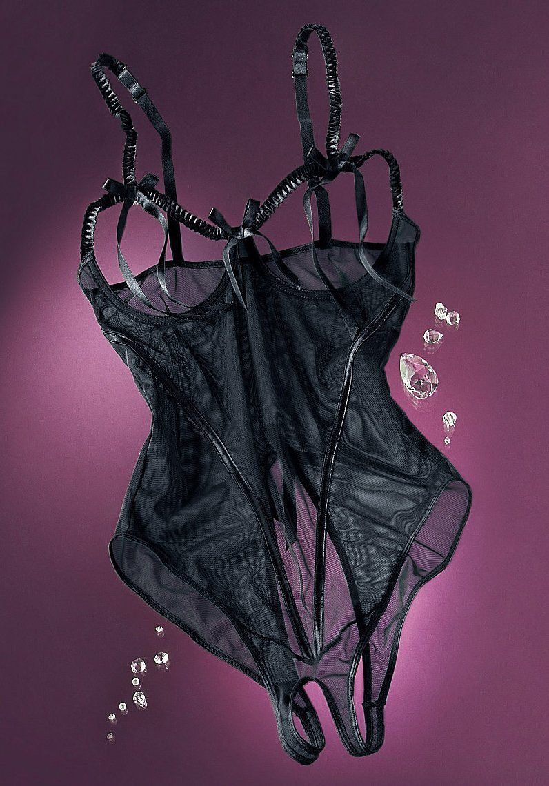 Nuance Body-Ouvert aus leicht transparentem Netzmaterial, sexy Dessous