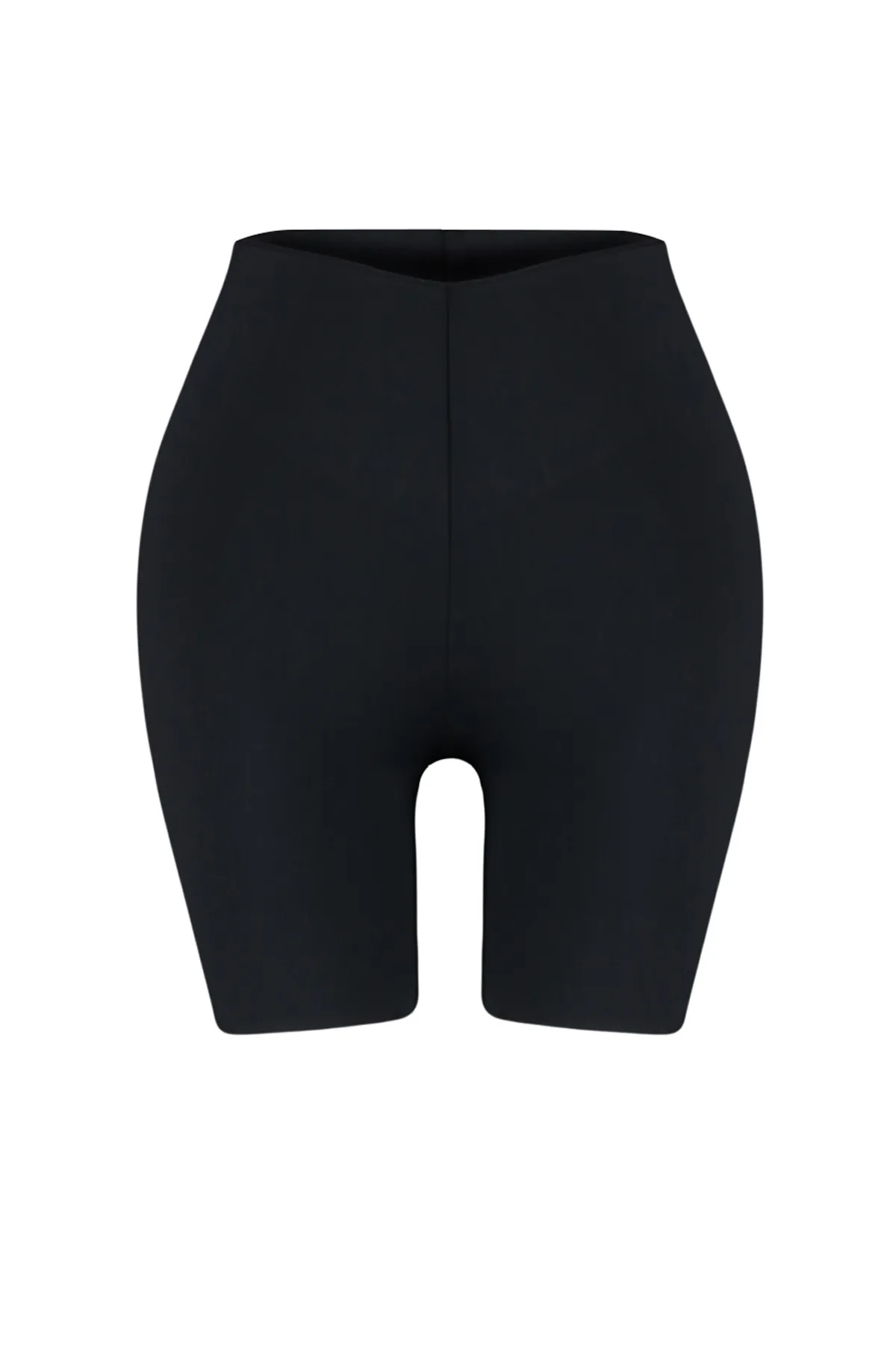 Trendyol Collection  Premium Schwarz Matt 2.Bauch- und Hüftformende Strick-Sportshorts mit Lagen/Kurze Leggings THMSS24TY00026