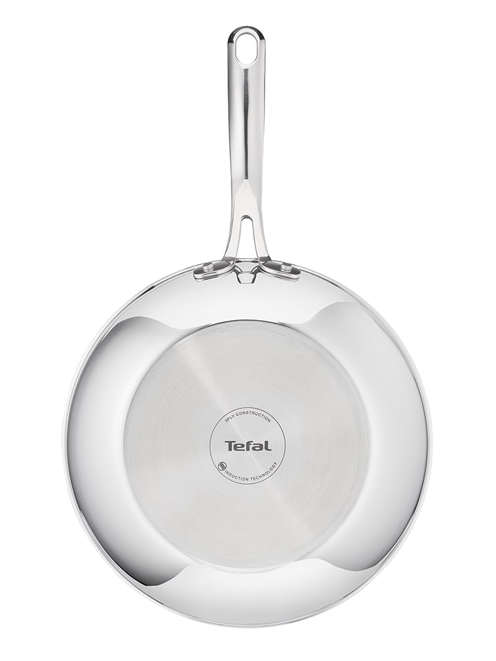 Tefal 2tlg. Set: Edelstahl-Wokpfanne 