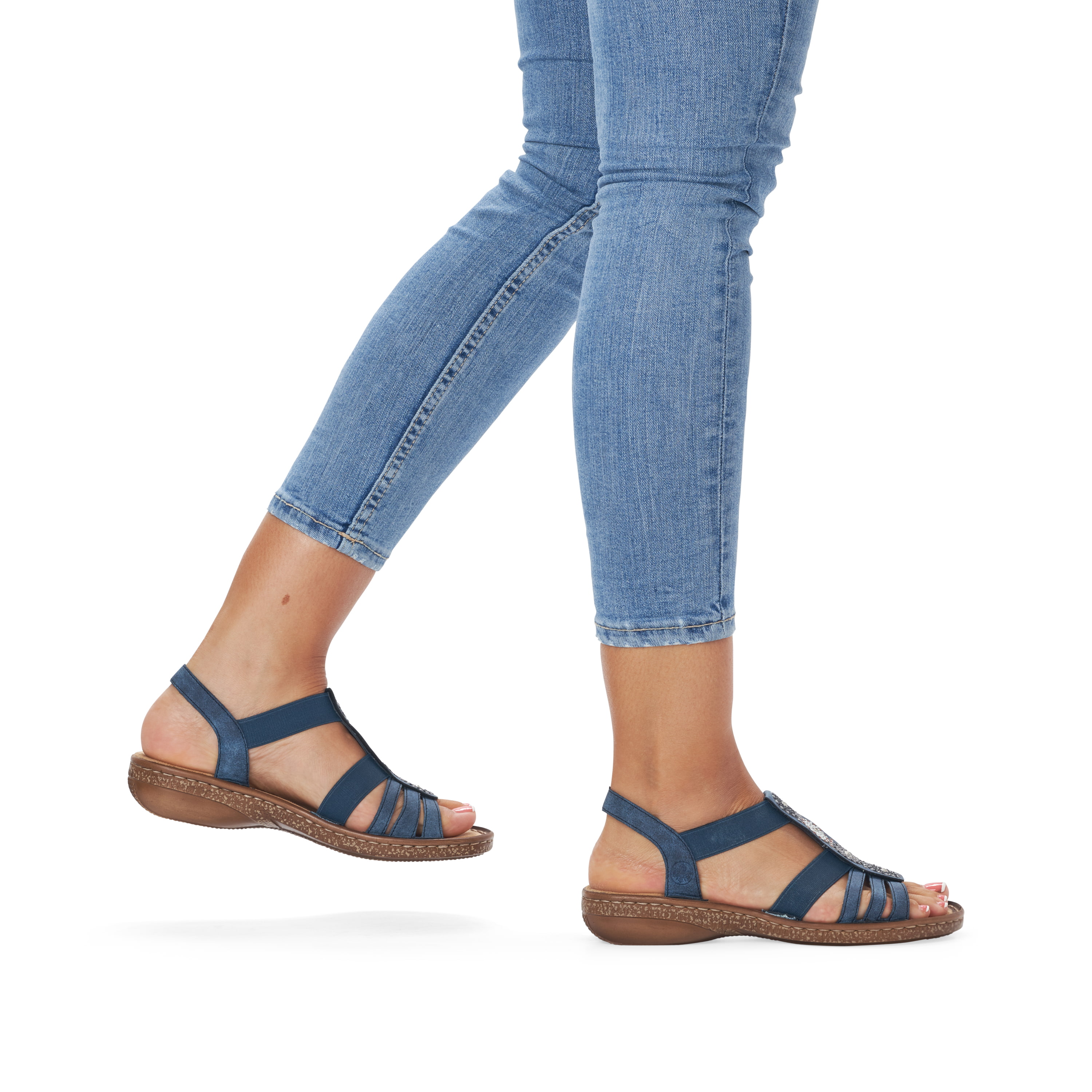 Rieker Damen Riemchensandalen marineblau