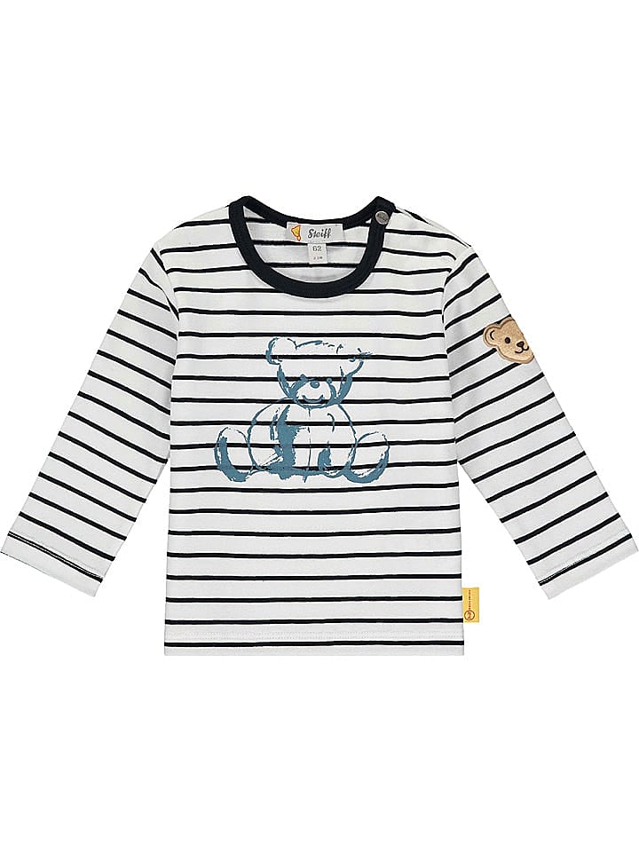Steiff Longsleeve in Weiß/ Dunkelblau günstig kaufen 56