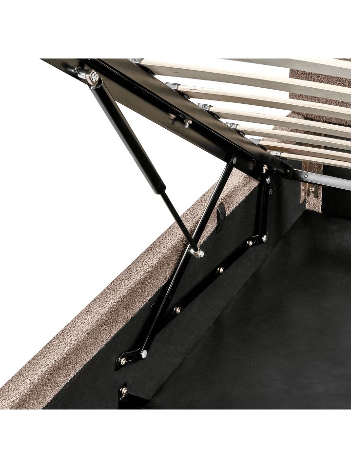 Beliani Doppelbett BOUSSE in Beige - (W) 171 x (H) 79 x (L) 219 cm günstig kaufen onesize