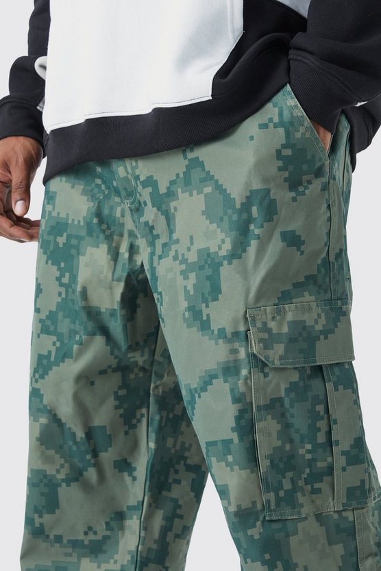 Plus lockere Camouflage Cargo-Hose