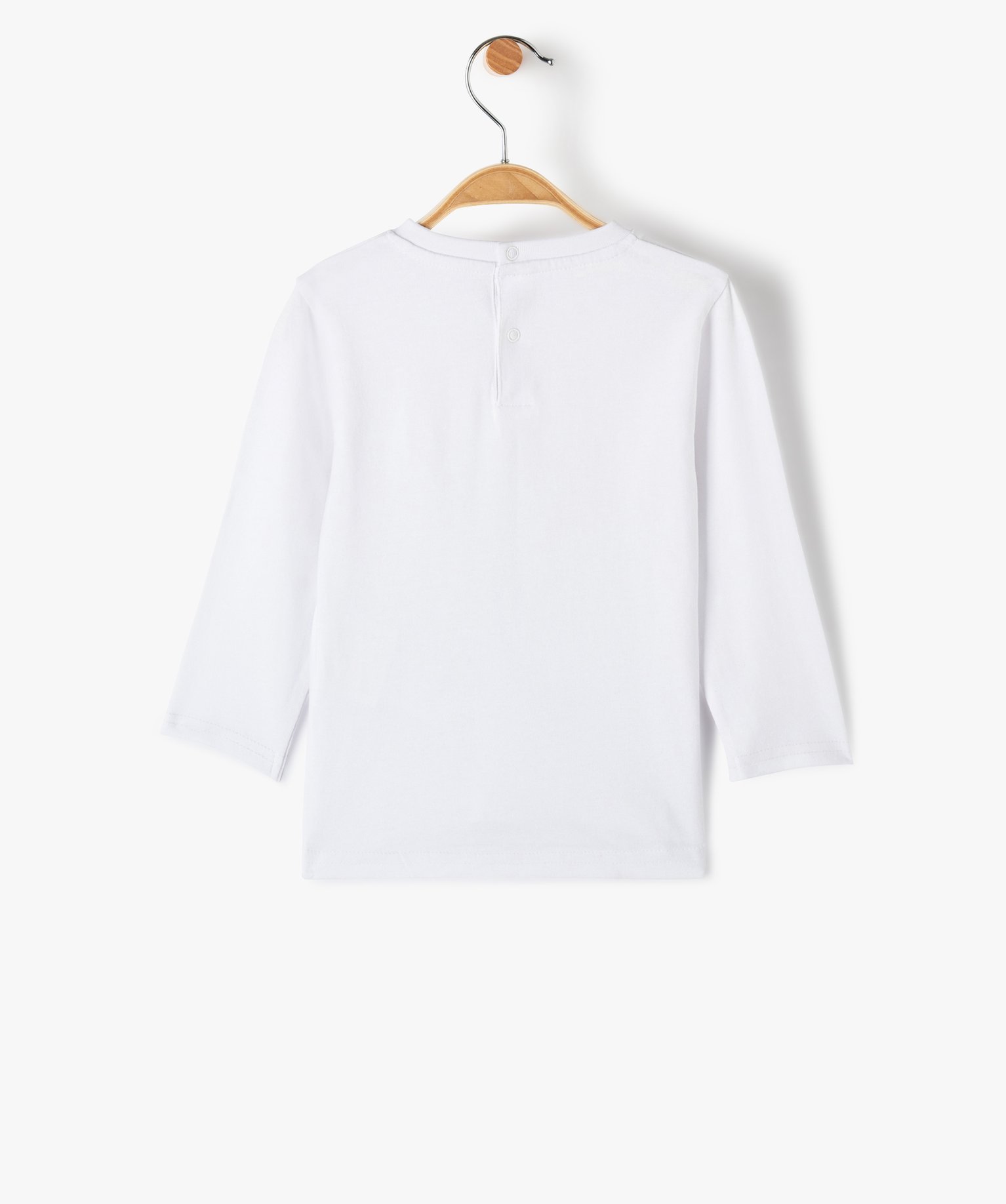 Tee-shirt bébé Garçon à manches longues avec motif blanc | GEMO