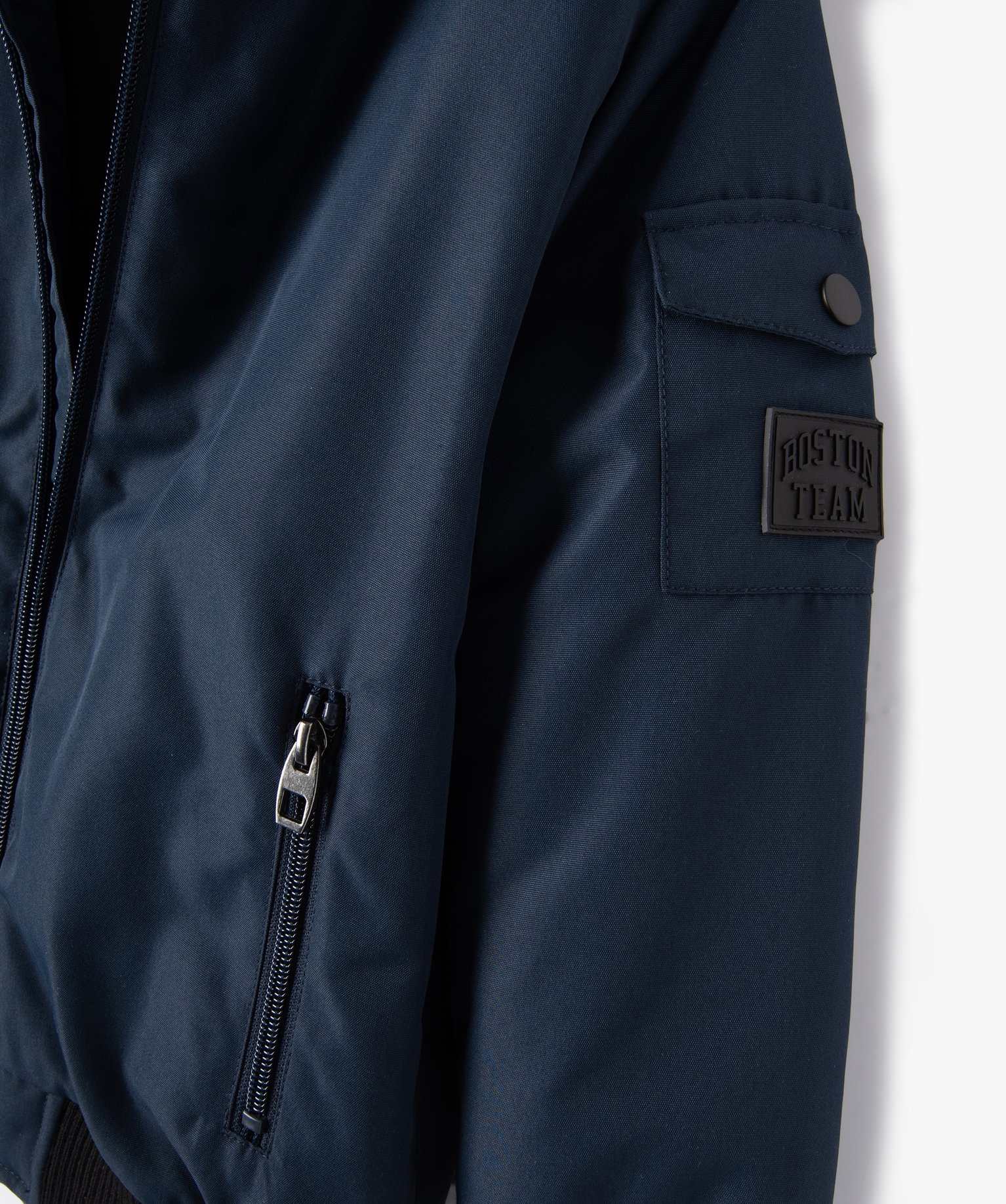 Blouson à capuche déperlant avec intérieur rembourré gar... marine | GEMO