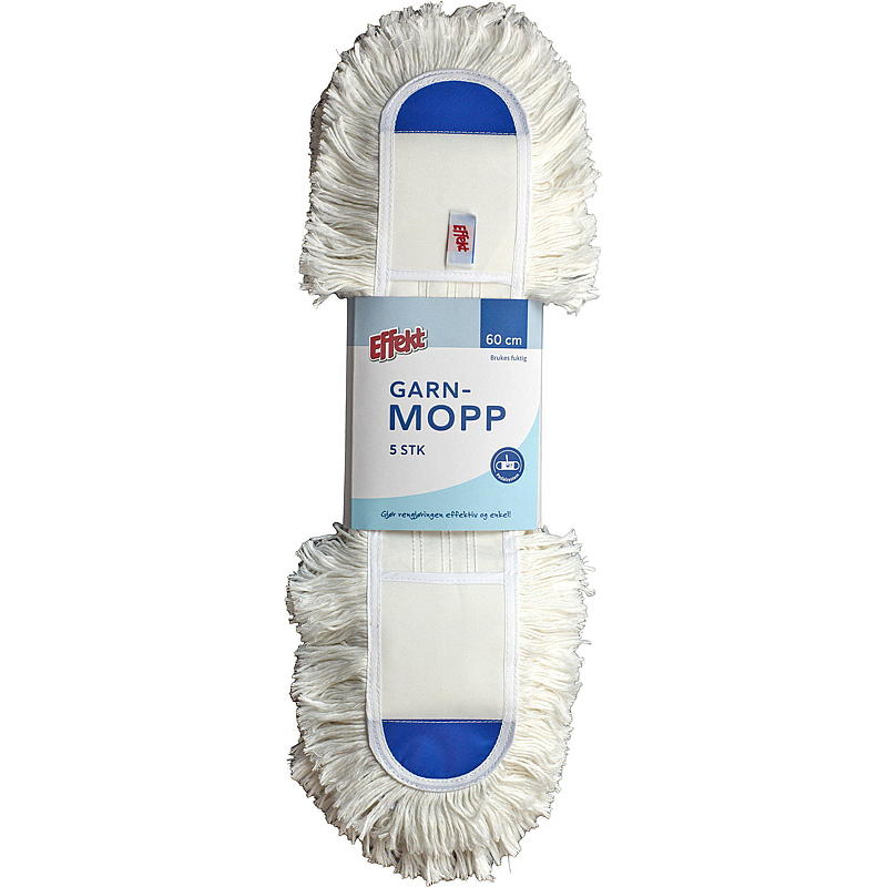 Effekt Mopp 60 cm 5-pk Med lomme, microfiber