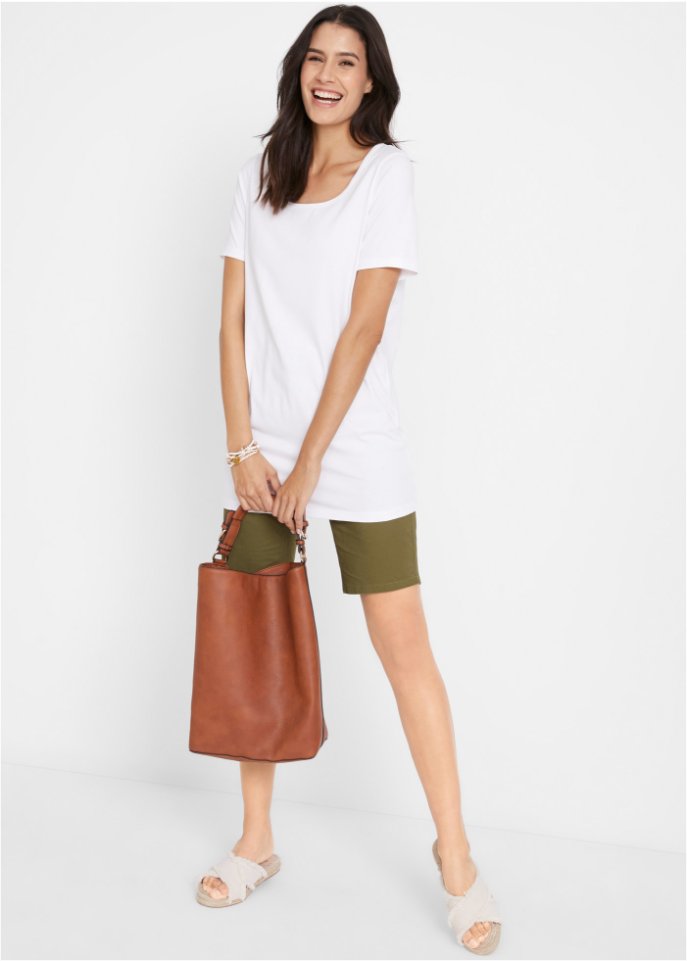 Basic Long-T-Shirt 2er-Pack, Kurzarm