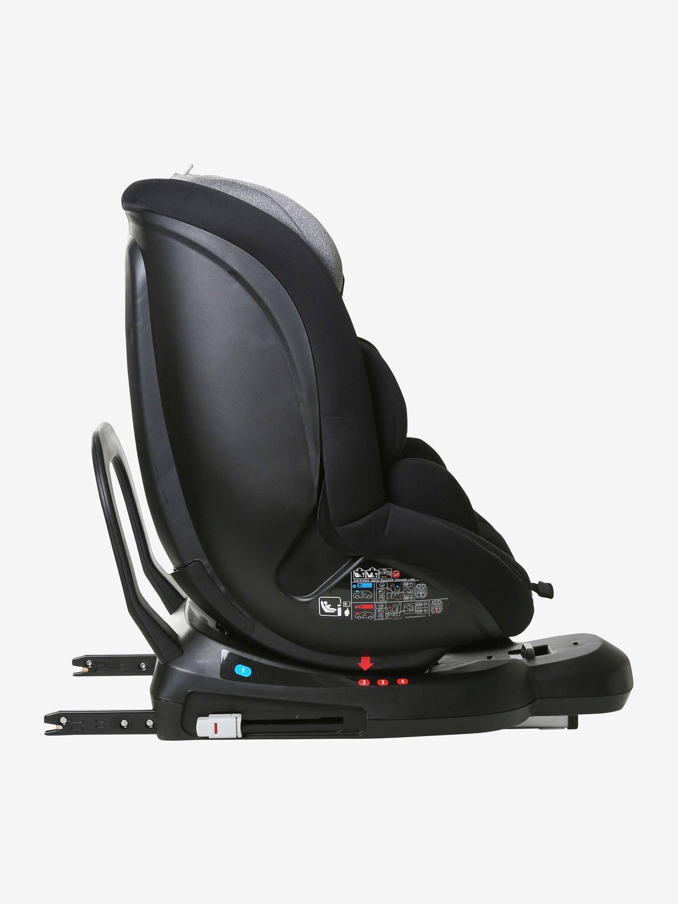 Vertbaudet Drehbarer i-Size-Kindersitz SPIRO, 40-105 cm bzw. Gr. 0+/1 - pack schwarz