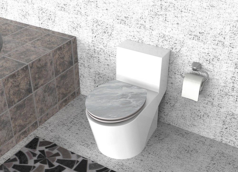 K&H Sanitary Duschwell MDF WC-Sitz Melamine - Marmor