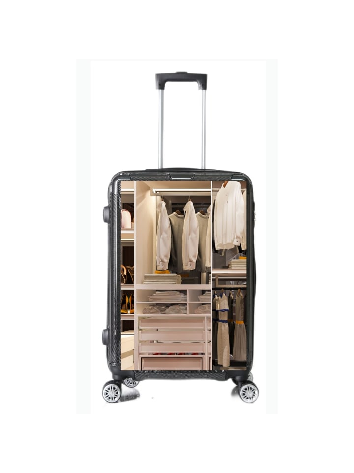 Cheffinger Koffer 3 tlg Trolley Set Kofferset Gepäck Polycarbonat in Schwarz günstig kaufen onesize