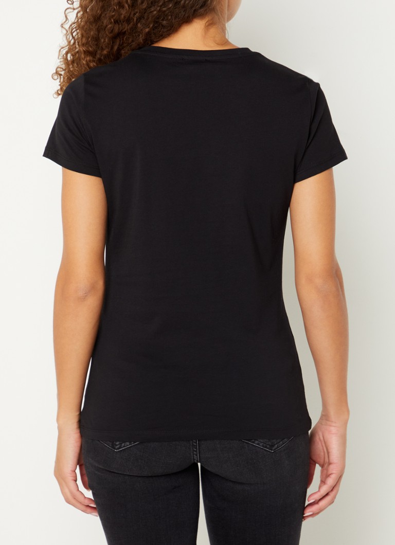 T-shirt Liu Jo con logo stampato e strass