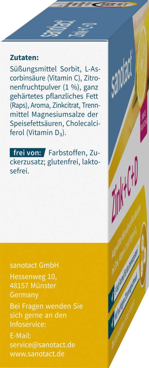 Zink + C + D Lutschtabletten 20 St., 34 g