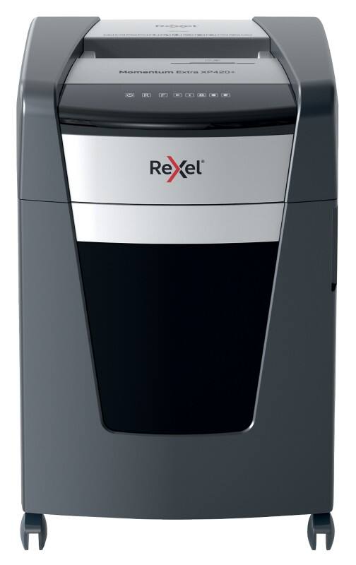 Rexel Momentum Extra XP420  Aktenvernichter Partikelschnitt Anti-Papierstau-Technologie Sicherheitsstufe P-4 23 Blatt