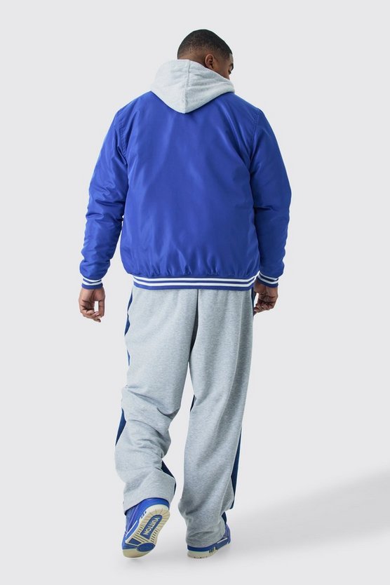 Plus Nylon-Jacke mit Aufnähern