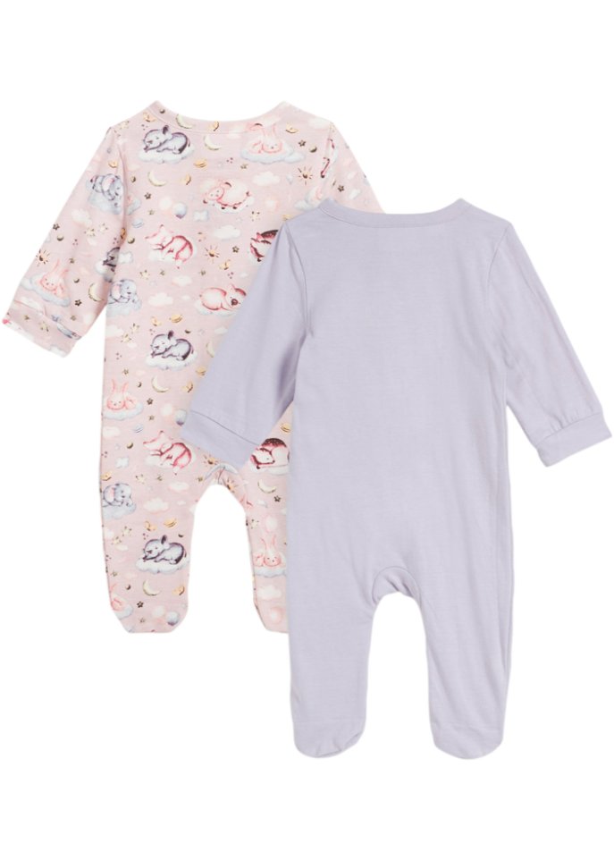 Baby Schalfoverall aus Bio-Baumwolle (2er Pack)