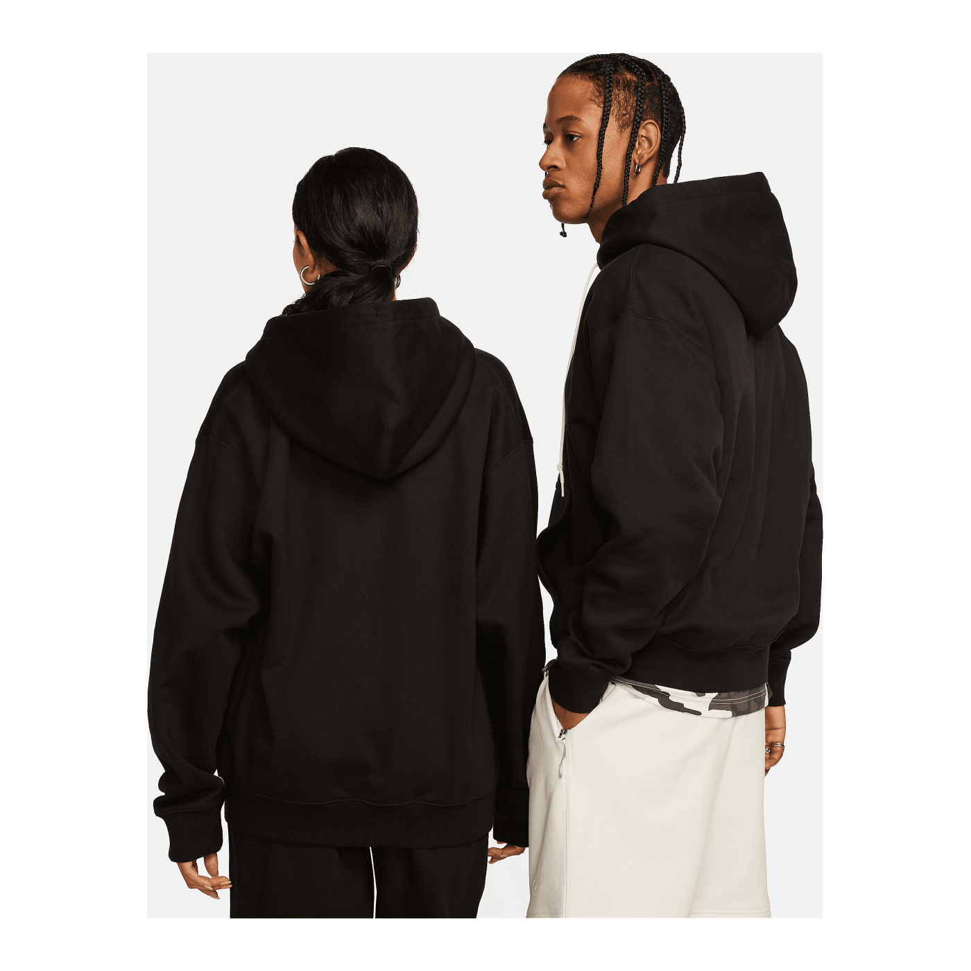 Nike Solo Swoosh Kapuzenjacke Schwarz F010