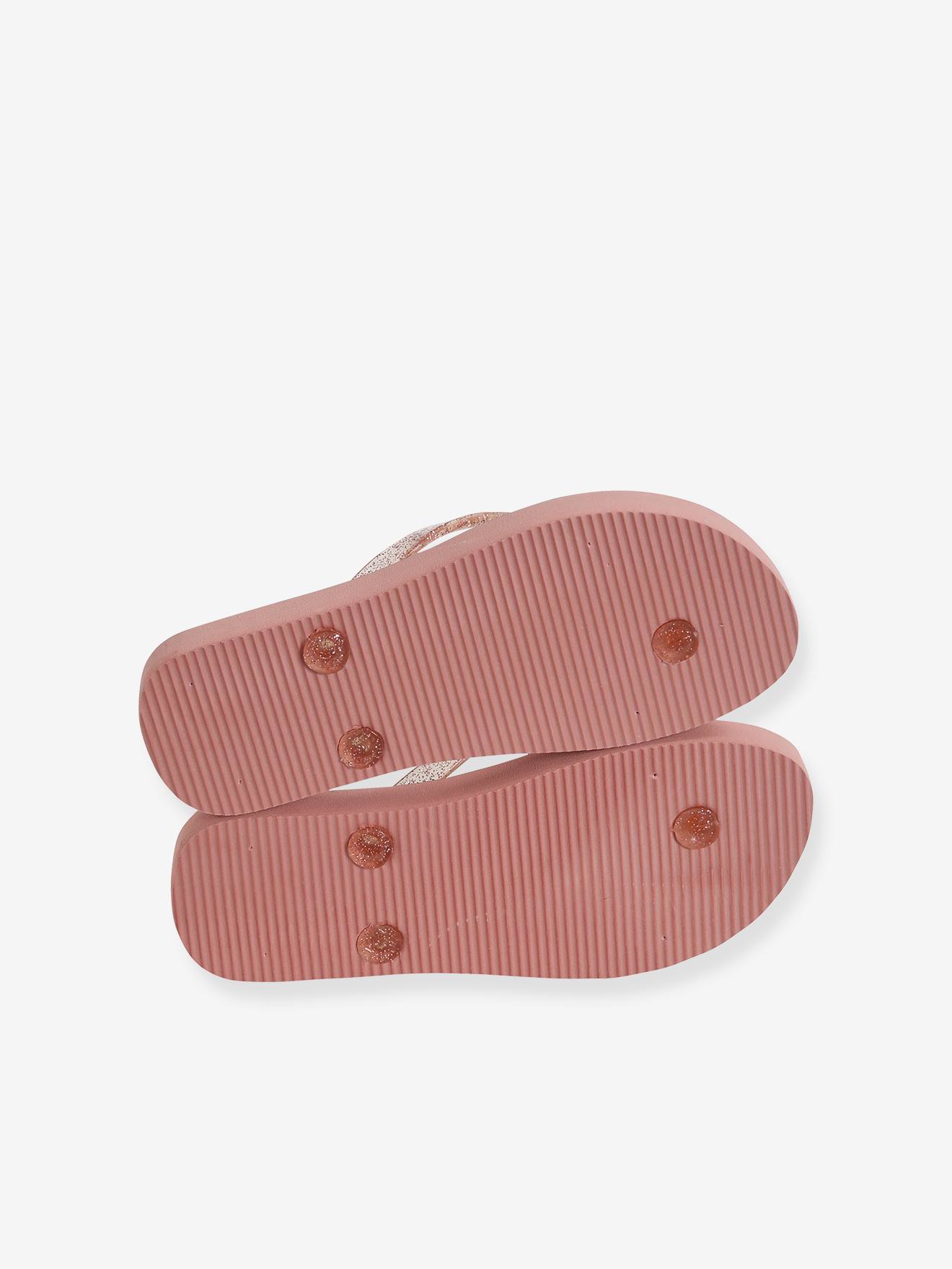 Tongs imprimées fille vert fonce imprime