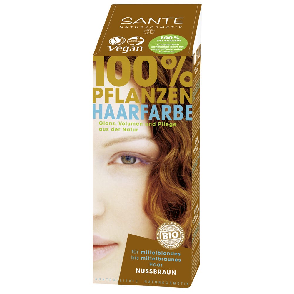SANTE Pflanzenhaarfarbe - nussbraun 100 g