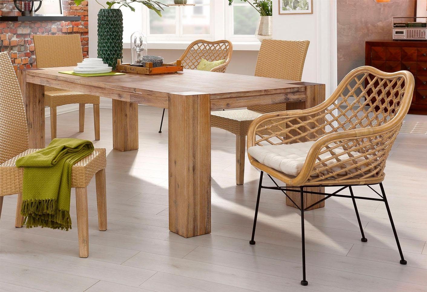 Home affaire Rattanstuhl (1 St), ohne Sitzkissen