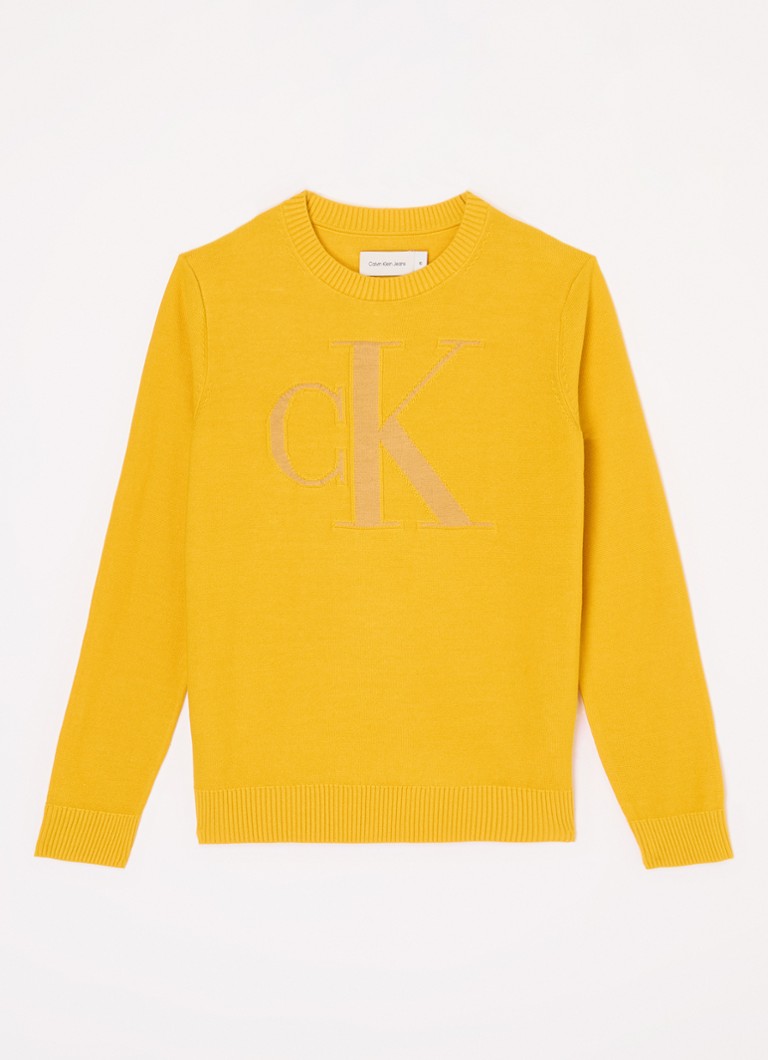 Pulover tricotat cu logo Calvin Klein