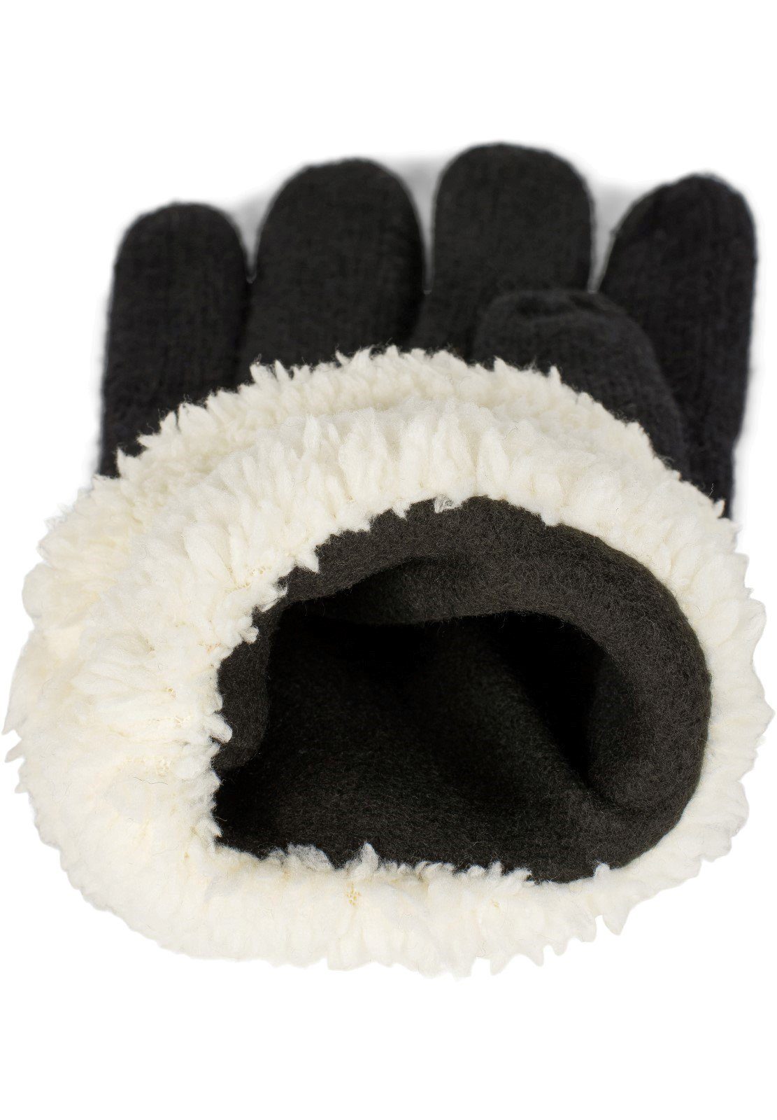 styleBREAKER Strickhandschuhe Strickhandschuhe mit Schneeflocke, Strass und Fleece