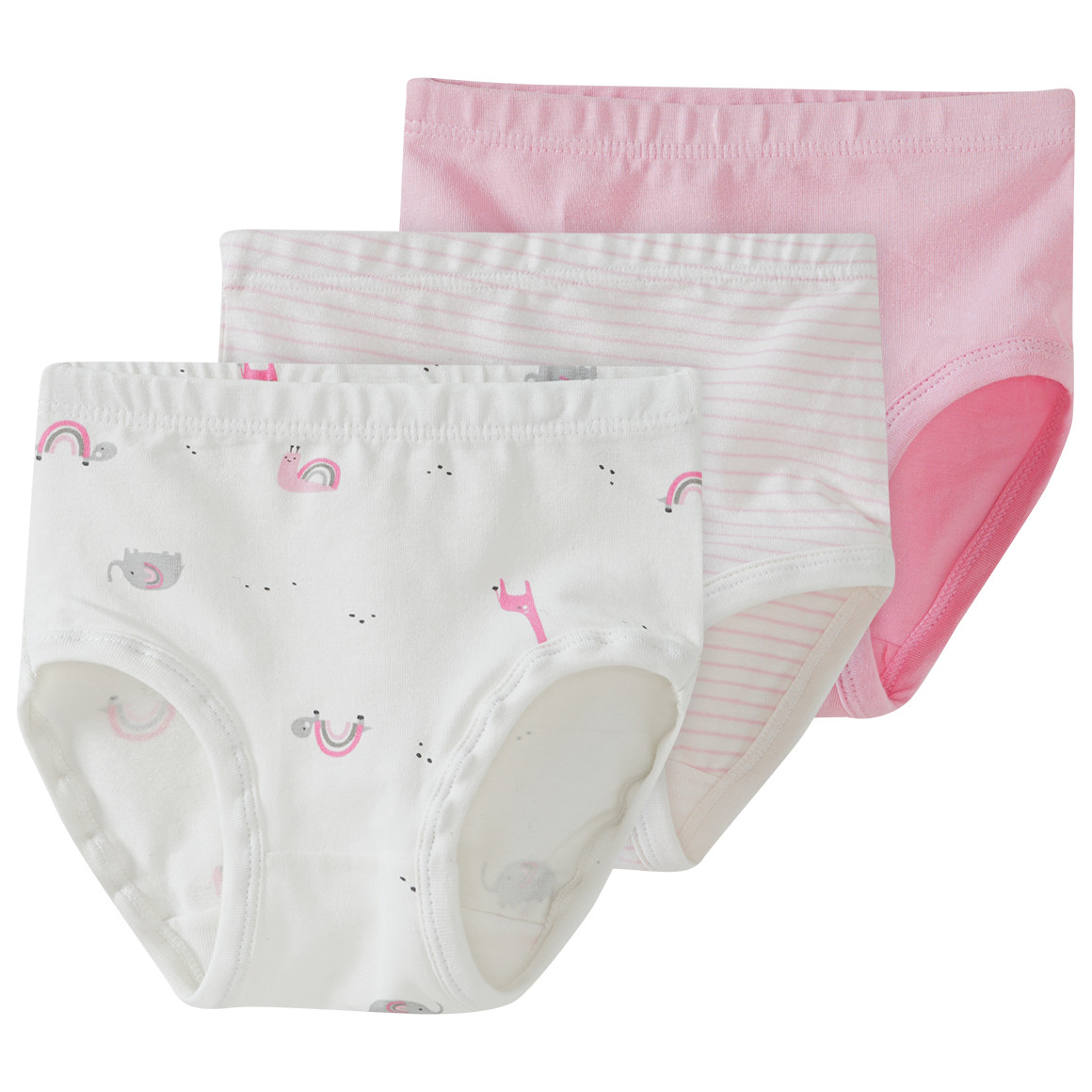 3 Baby Slips in verschiedenen Dessins
