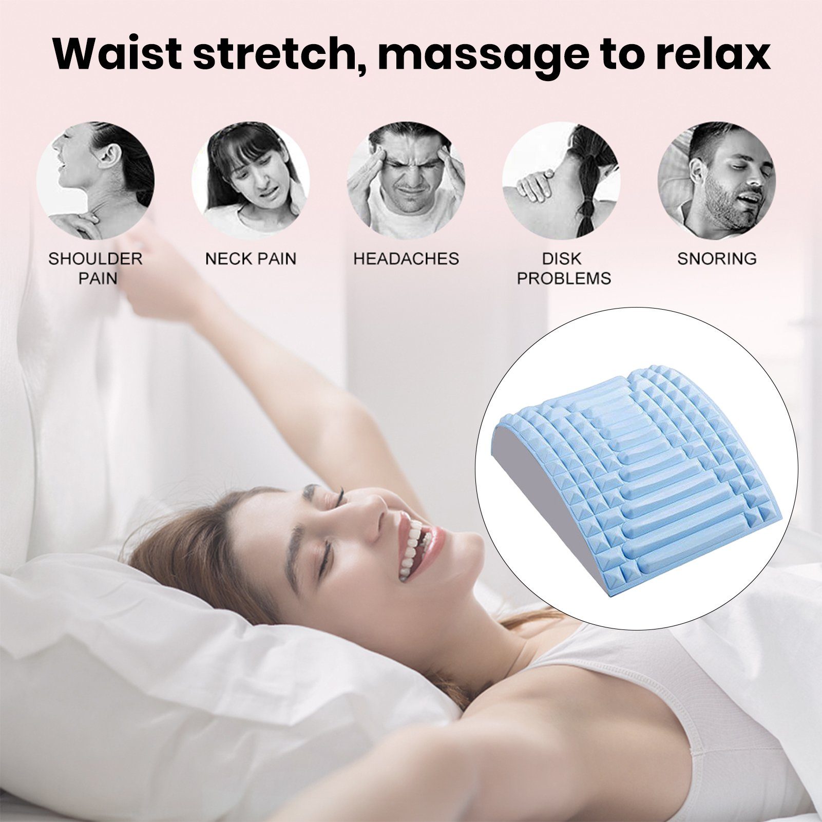 farfi Rückentrainer Wirbelsäulenkorrektur-Massagegerät, verbessert die Körperhaltung, (1 x Massagegerät)