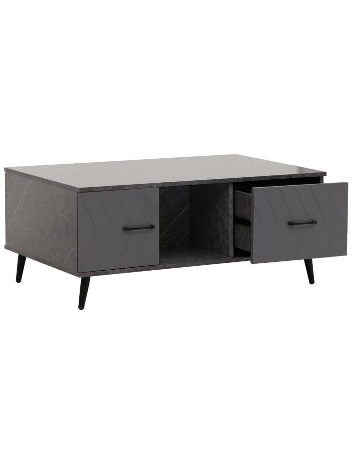 MCW Couchtisch N89, Marmor-Optik grau günstig kaufen onesize