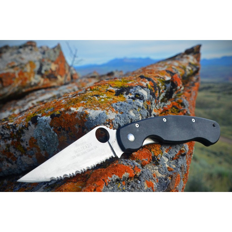 Spyderco Military taktisches Messer C36GPE, militärische Klappmesser.