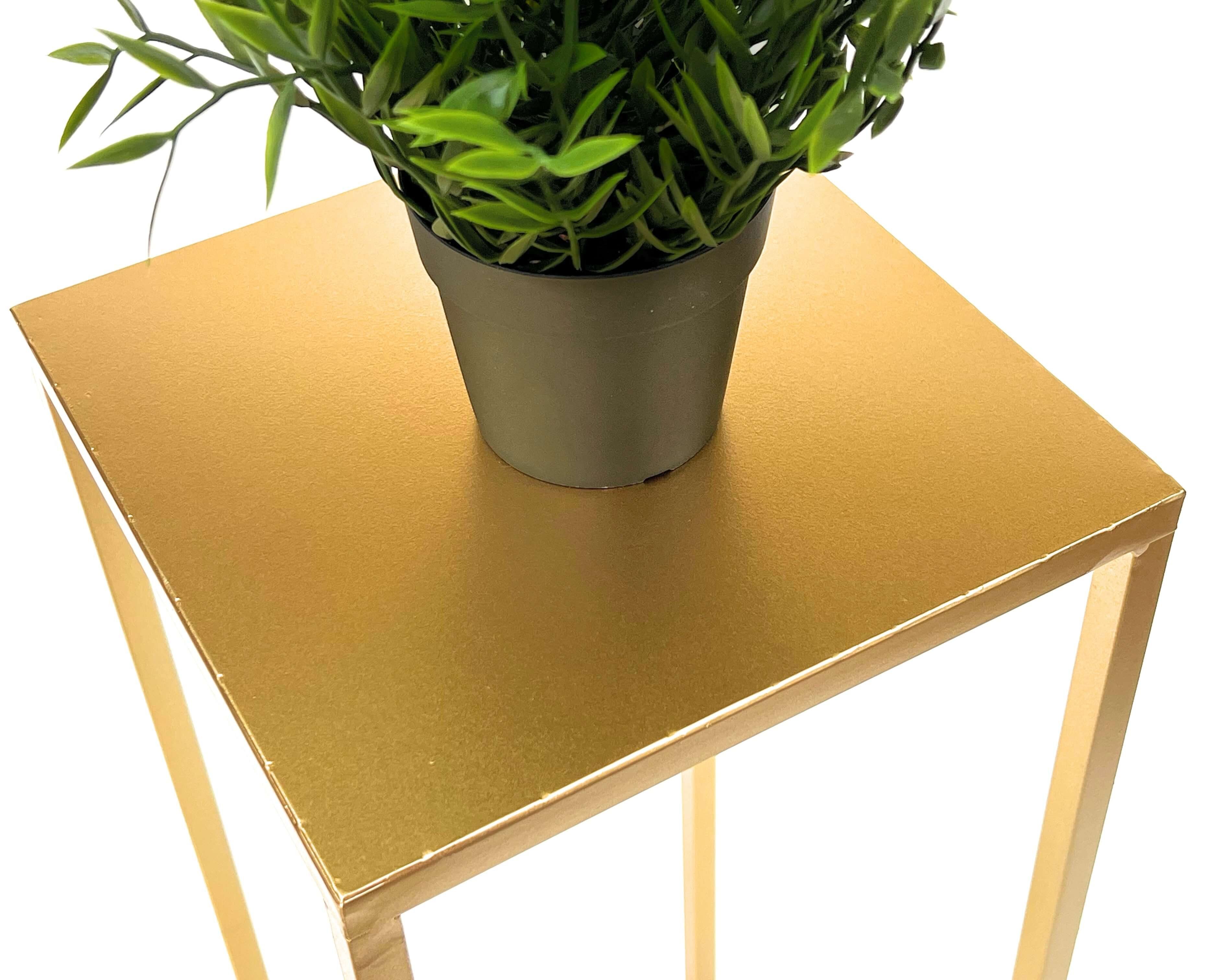DanDiBo Blumenhocker Blumenhocker Metall Gold Eckig Blumenständer 96506 2er Set (2er Set)