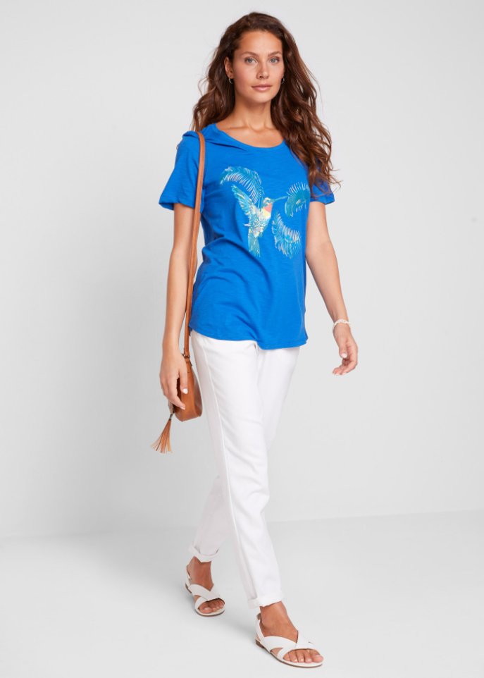 Baumwoll Shirt mit Druck