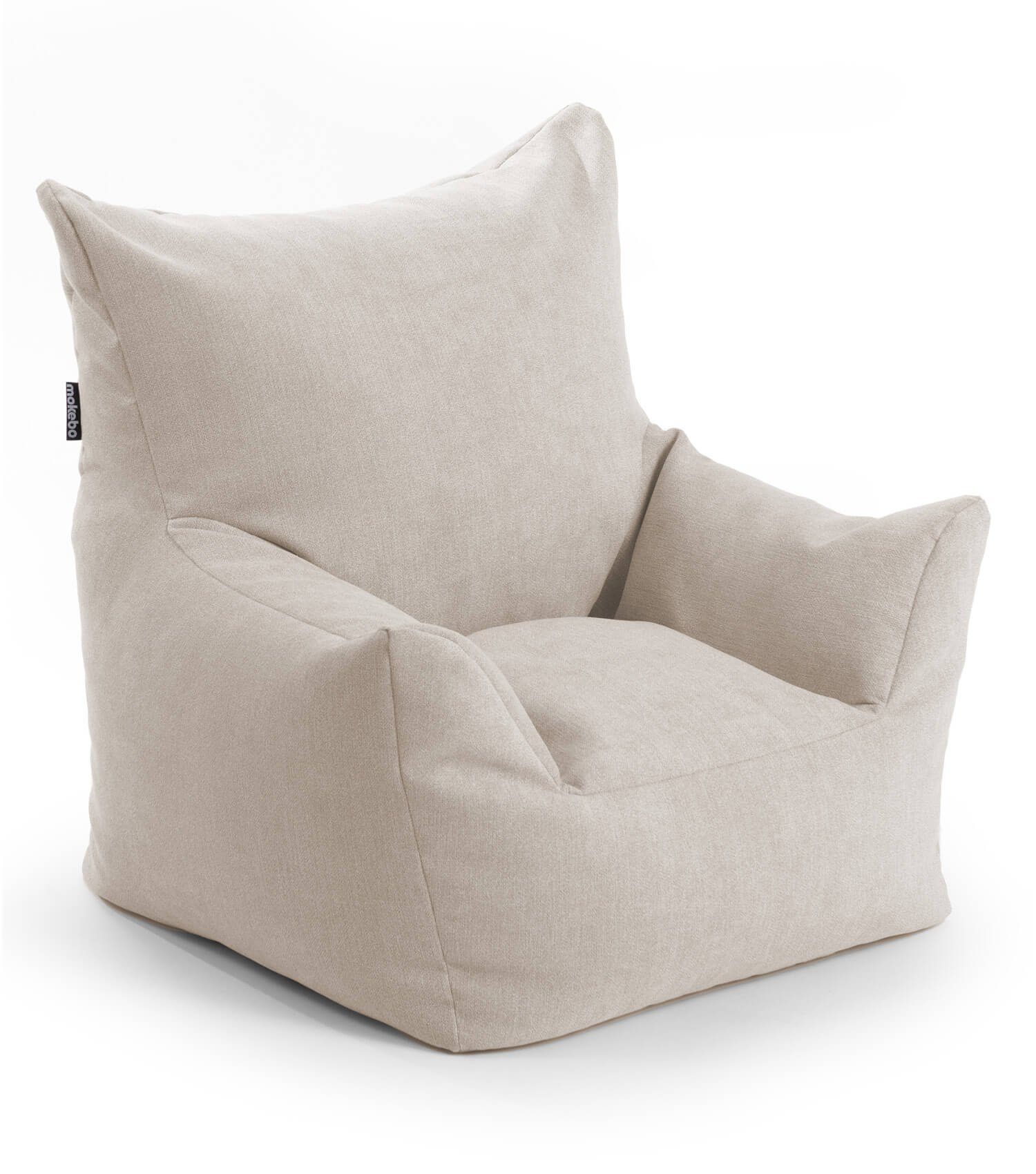 mokebo Kindersessel Der Pausenheld (Beige), Kinder Sitzsack, Lesesessel, Bodenkissen und Sitzkissen Kinder