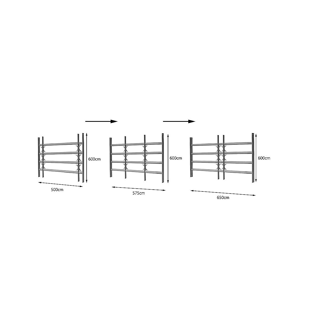 60x50-65cm Balkongeländer Fenster Geländer Stahl Schutzgitter Einbruchschutz