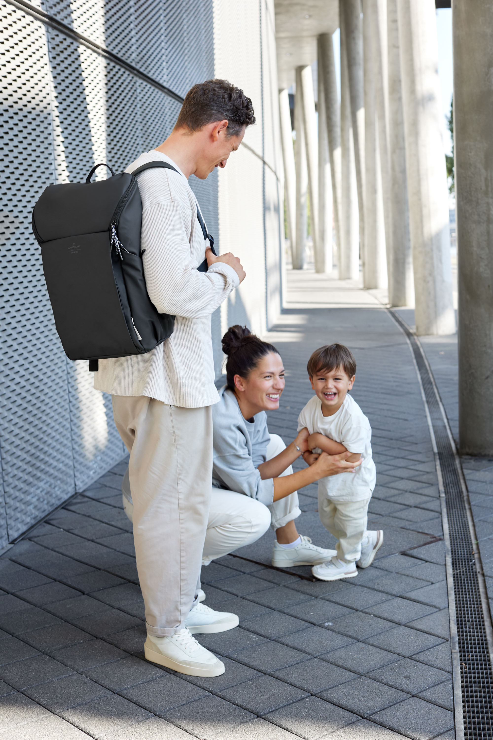 Wickelrucksack - Slender Up Backpack, Schwarz