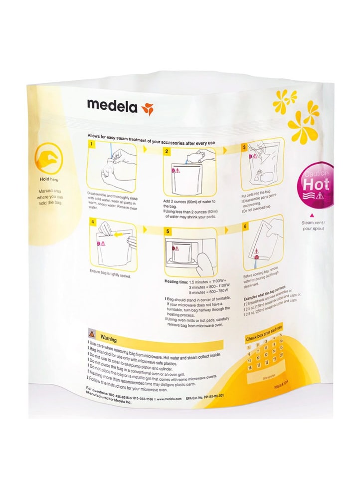 Medela Mikrowellen-Beutel 5er Pack Quick Clean in weiss günstig kaufen onesize