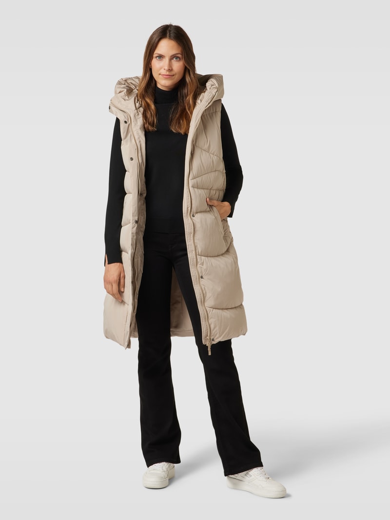 Steppweste mit Kapuze Modell 'Wanda' in beige