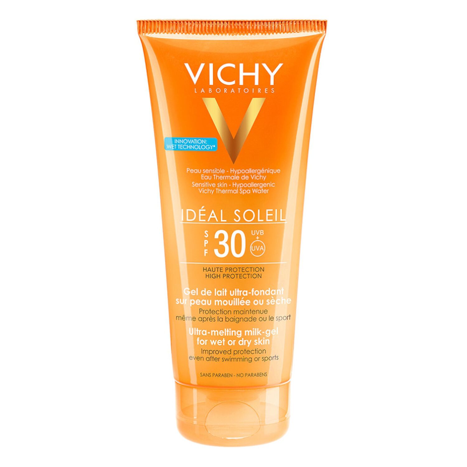 Vichy Idéal Soleil SPF30 Gel de Lait Ultra Fondant Peau Mouillée ou Sèche 200 ml
