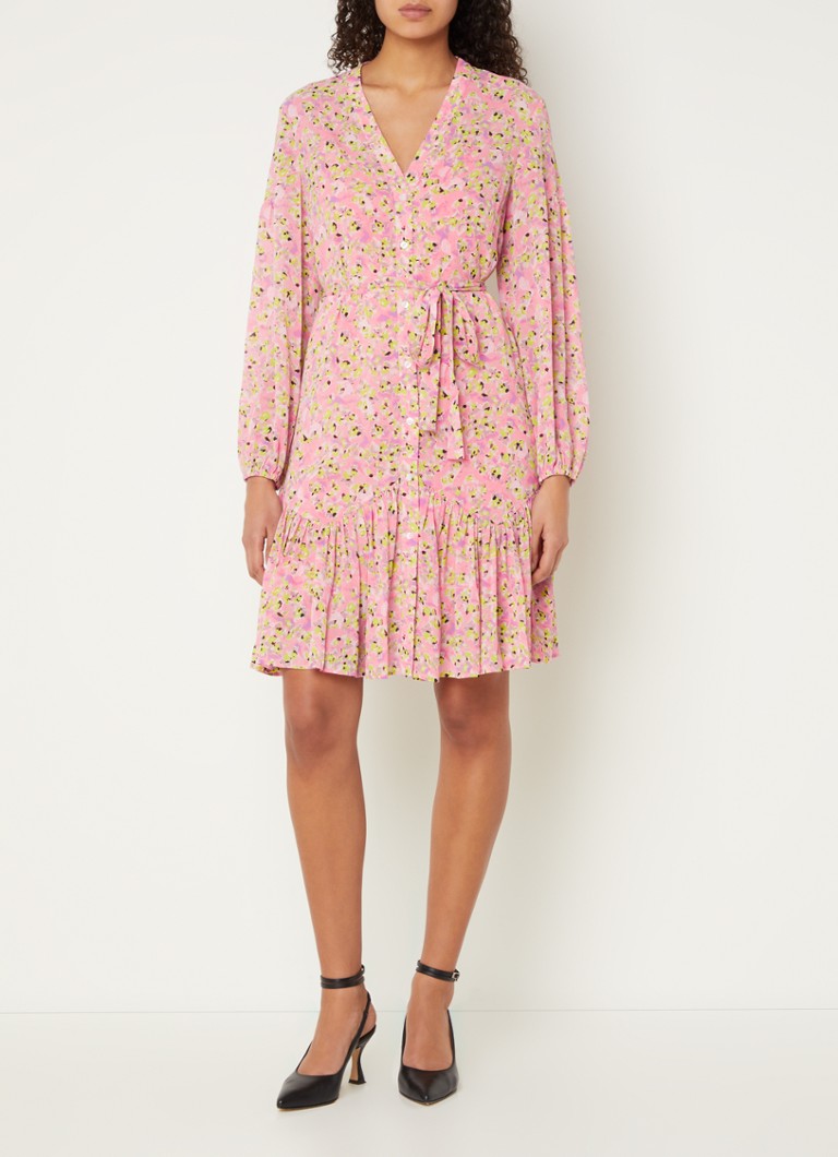 Rochie cămașă HUGO BOSS Kawarda cu curea scurtă.