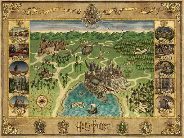 Puzzle 1500 Teile - Hogwarts Map