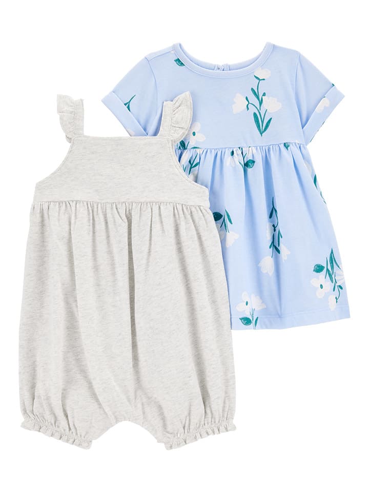 carter's 2tlg. Outfit in Grau/ Hellblau günstig kaufen