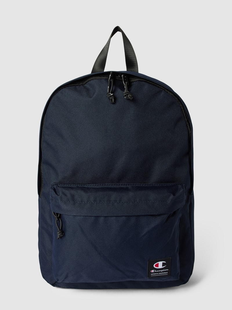 Rucksack mit Label-Details in marineblau