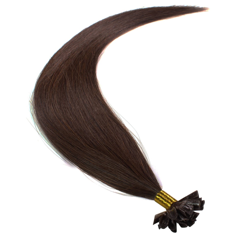 hair2heart Extensions à chaud Bonding Premium cheveux naturels #4 Marron 0.5g extensions