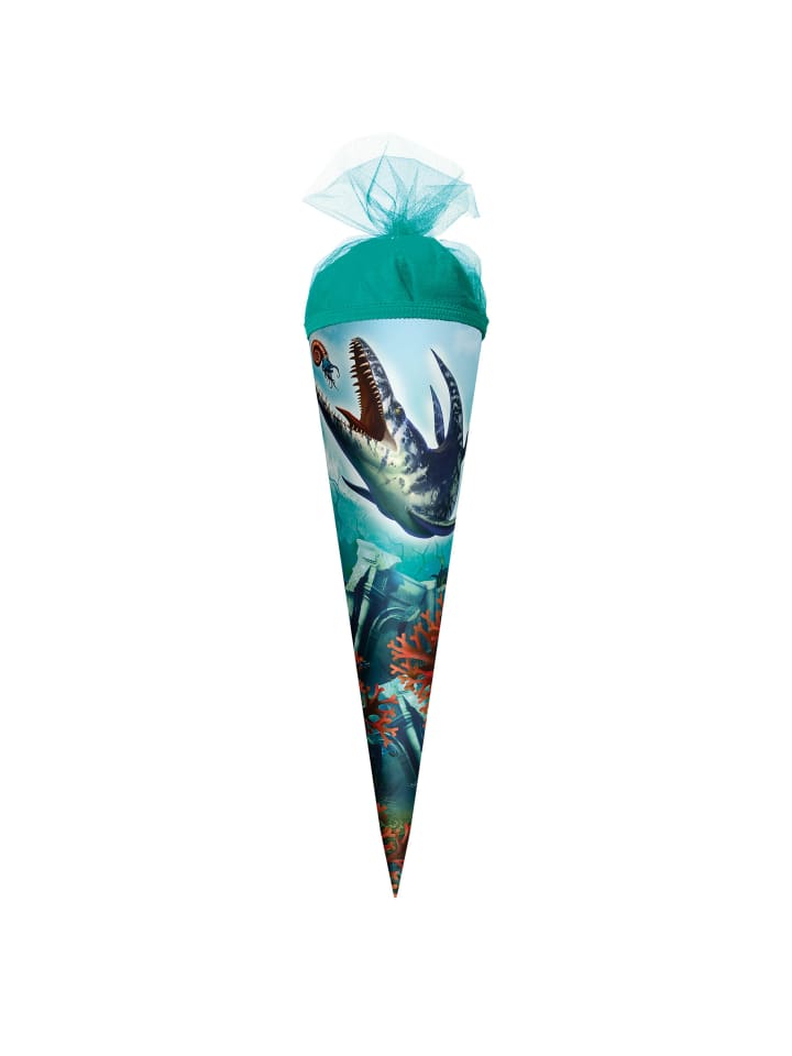 ROTH Schultüte klein Dino Mosasaurus 22 cm in Grün günstig kaufen onesize