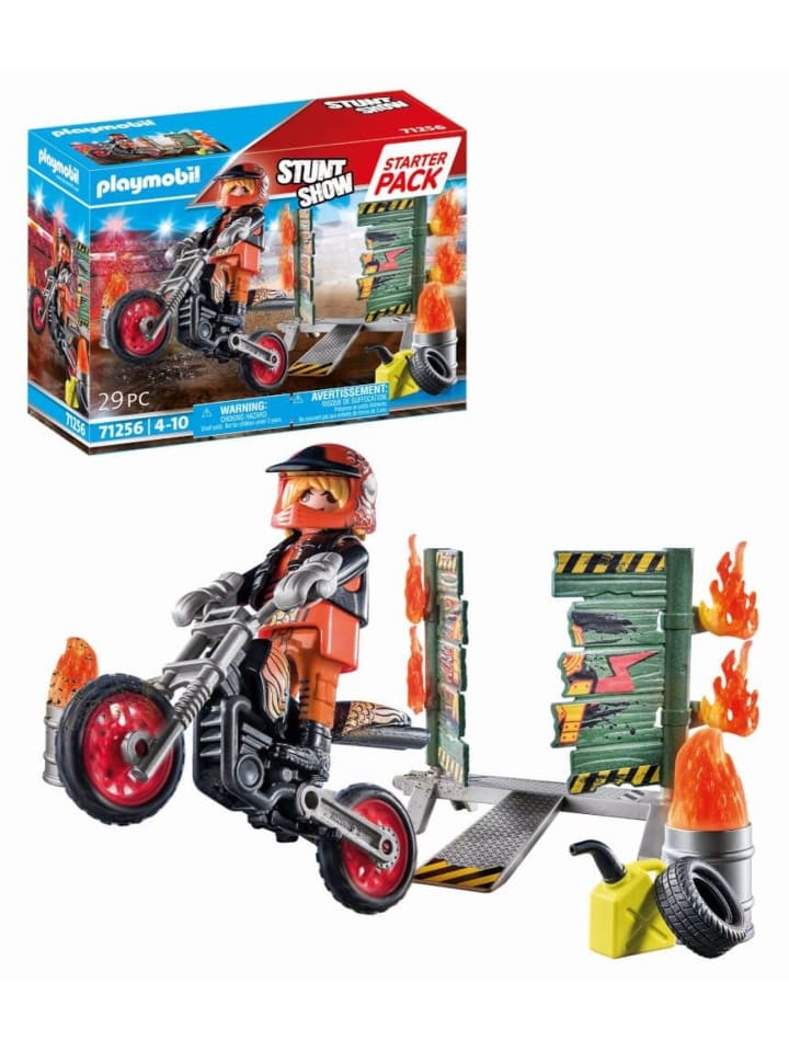 Playmobil Stuntshow Motorrad mit Feuerwand in Mehrfarbig ab 4 Jahre günstig kaufen onesize