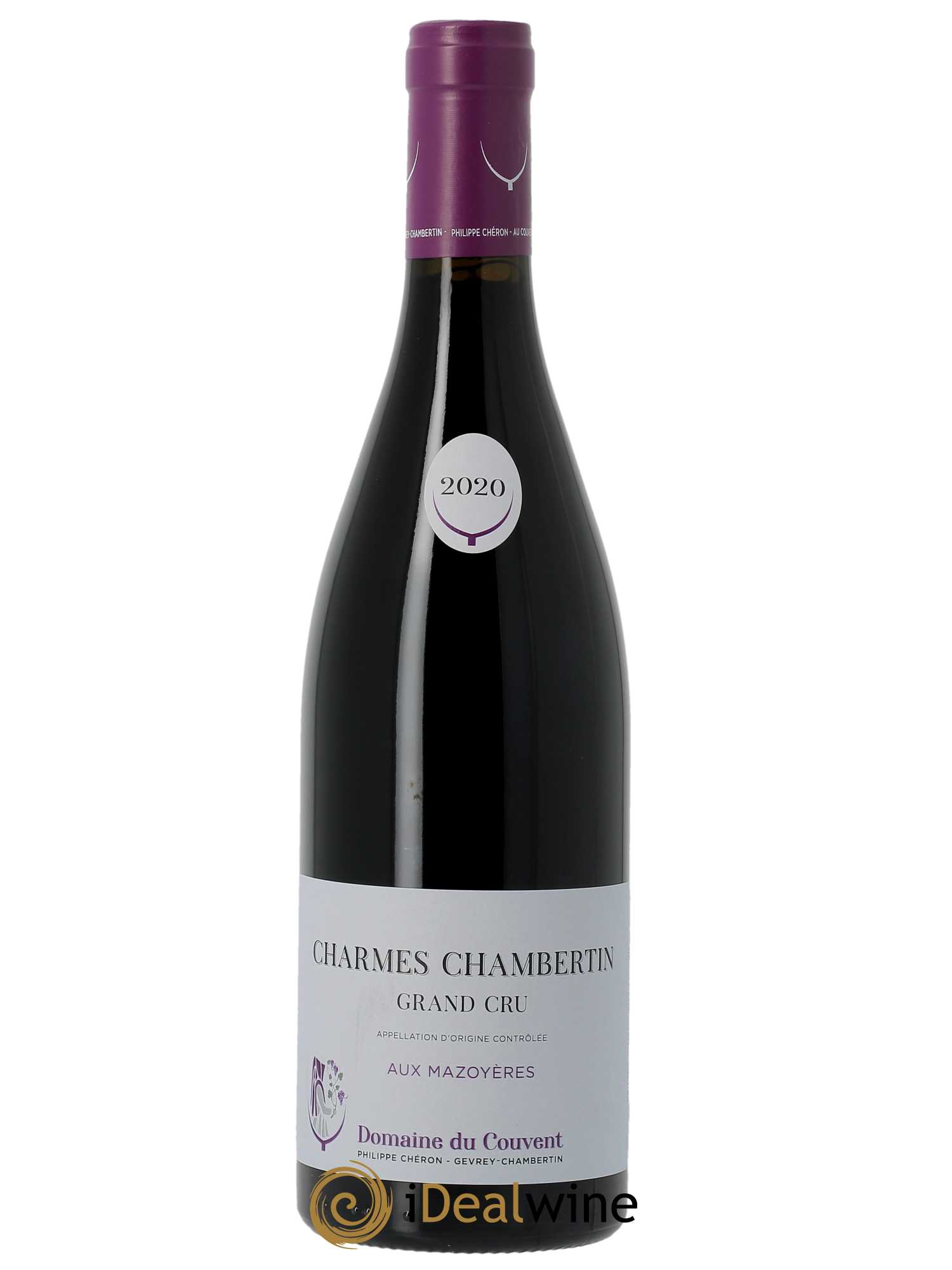 Charmes-Chambertin Grand Cru Aux Mazoyères Domaine du Couvent  2020 - Lot de 1 Bouteille