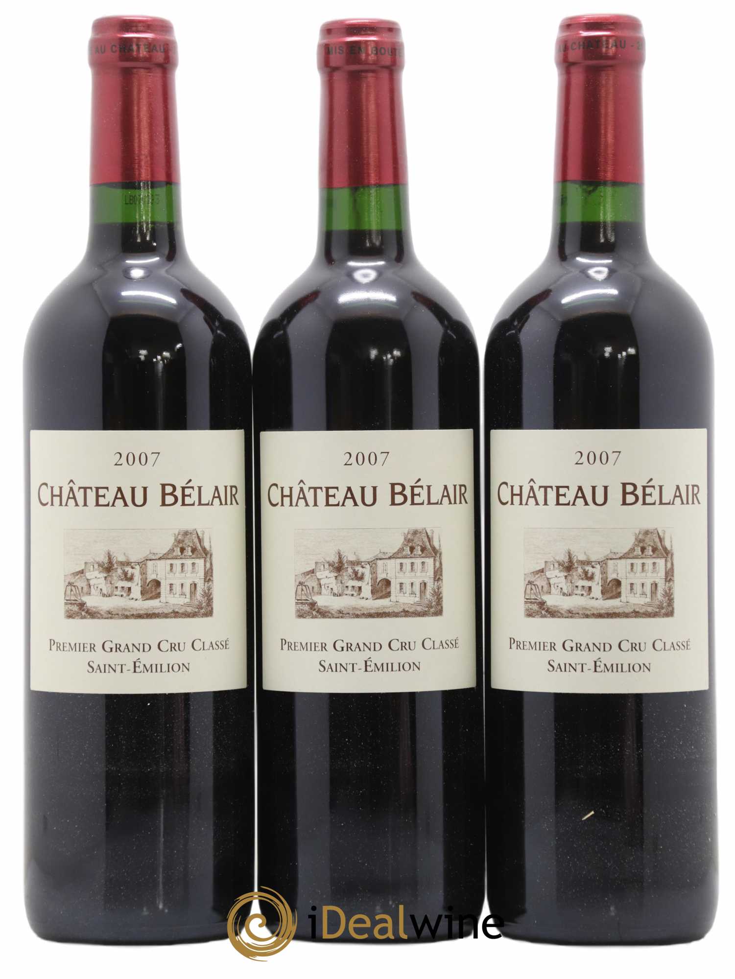 Château Belair (Belair-Monange) 1er Grand Cru Classé B  2007 - Lot de 12 Bouteilles