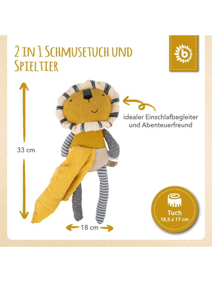 Bieco Spielwaren Kuscheltier Löwe mit Schmusetuch - ab Geburt in Gelb günstig kaufen onesize