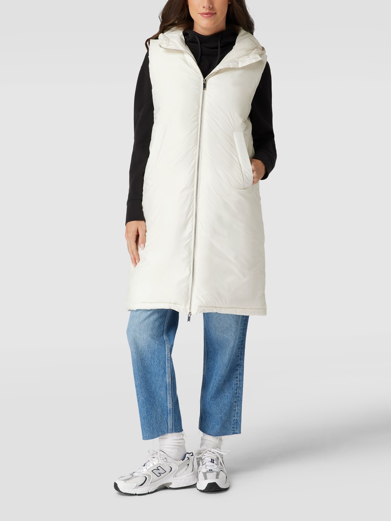 Weste mit Eingrifftaschen Modell 'PUFFER VEST' in offwhite
