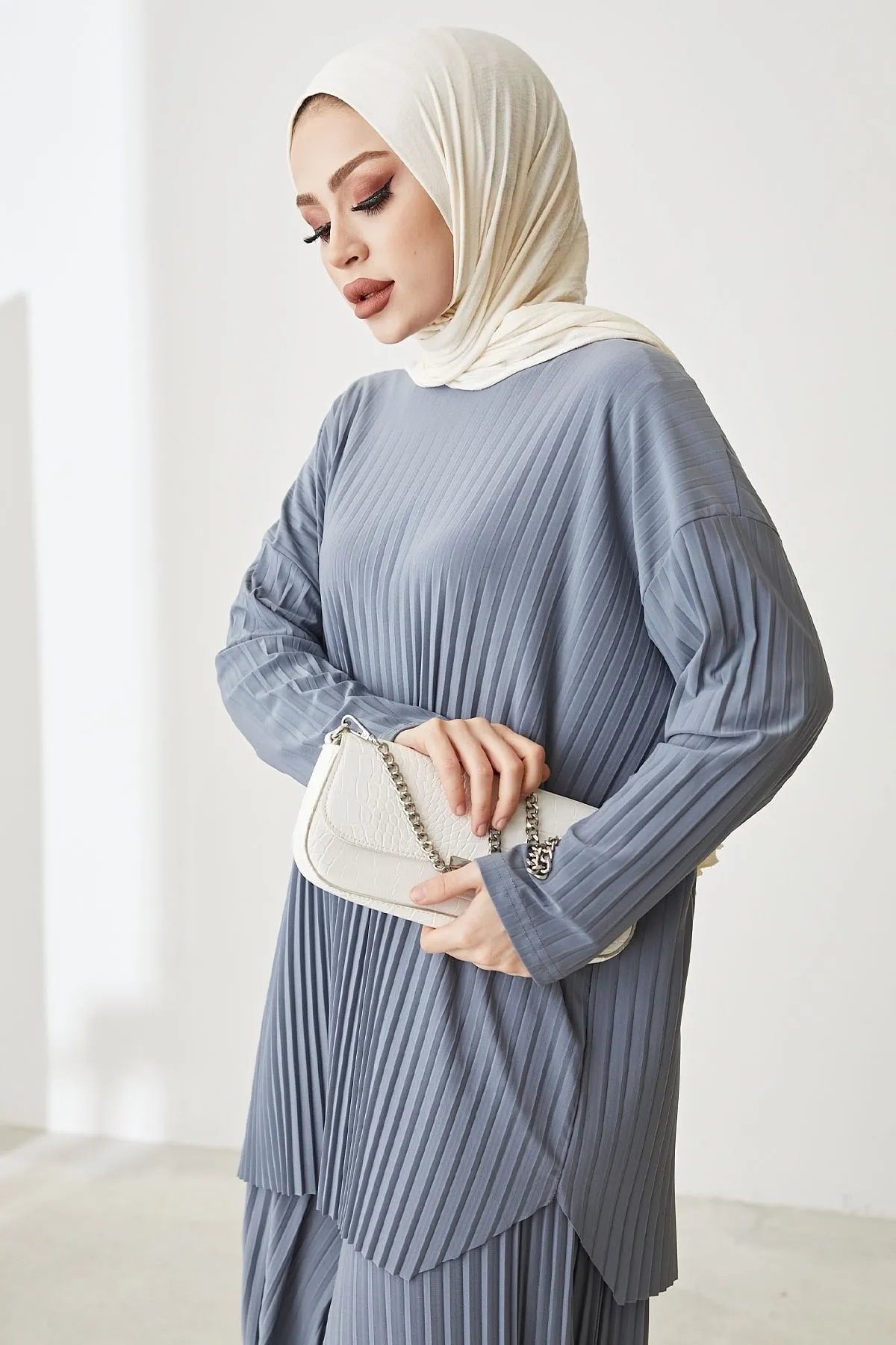 InStyle  Mila Faltenhosen-Tunika-Doppelset - Grau