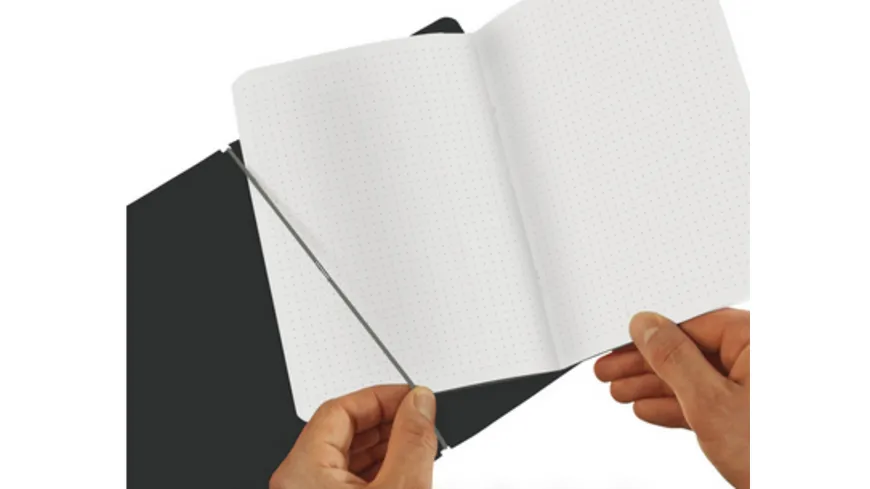 herlitz my.book flex Notizbuch Lederoptik A5 40 Blatt punktiert schwarz